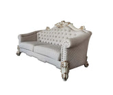 Vendome II Two Tone Ivory Fabric & Antique Pearl Finish Sofa Model LV01329 By ACME Furniture